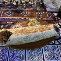 Veggie Burrito made “vegano"  at Sativa Studio Cafe in Banos