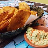 Patacones (bigger than it looks)  at Sativa Studio Cafe in Banos