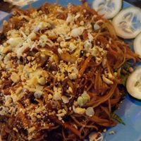 Massive pad Thai at Sativa Studio Cafe in Banos