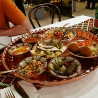 Vegan mezze platter at Byblos in Zagreb