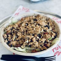 Vegan chicken bowl  at Furnsaj in San Diego