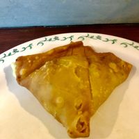 Veg samosa  at This & That Cafe in Manchester