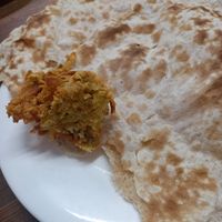 Bhaji and chapati at This & That Cafe in Manchester