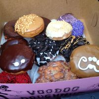 most of our vegan voodoo dozen at Voodoo Doughnut in Portland