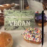 Vegan doughnuts  at Voodoo Doughnut in Portland