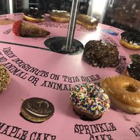 Vegan shelf at Voodoo Doughnut in Portland