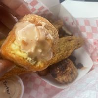 Bish Got Corns with dipping sauce   at Naughty Vegan - Pop Up in Phoenix