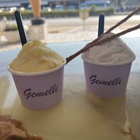 Pineapple sorbet and coconut ice cream   at Gemelli in Chiang Rai