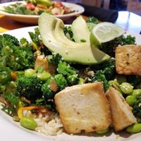Buddha bowl with tofu at At Sara's Table Chester Creek Cafe in Duluth