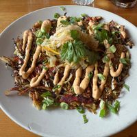 Vegan Okonomiyaki at At Sara's Table Chester Creek Cafe in Duluth