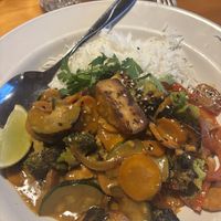 Chester Creek Curry with Tofu  at At Sara's Table Chester Creek Cafe in Duluth