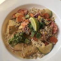 Tofu curry at At Sara's Table Chester Creek Cafe in Duluth