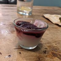 Add a small dessert to the set for 20NTD. Here it's an almond milk panacota at People Cafe in Hualien