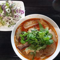 Spicy Beef Noodle Soup (Bun Bo Hue) $17 at Ấn Quang Vegie Hut Vietnamese Buddhist Vegetarian Restaurant in Cairnlea
