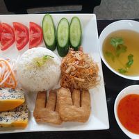 Broken Rice (Com Tam) $17 at Ấn Quang Vegie Hut Vietnamese Buddhist Vegetarian Restaurant in Cairnlea