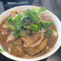 Seafood gumbo Noodle Soup/Bun Mam $17.00: fermented seafood taste, but not v.flavourful at Ấn Quang Vegie Hut Vietnamese Buddhist Vegetarian Restaurant in Cairnlea