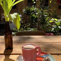 Oat+coconut milk hot chocolate  at Wild Child Cacao in Amsterdam