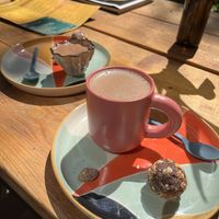 with Bliss Balls (hazelnut)   at Wild Child Cacao in Amsterdam