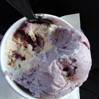 Blueberry lemon curd and blueberry crumble at Scratch Ice Cream in Brookfield