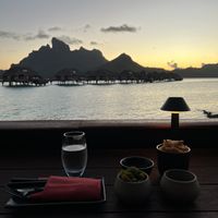 Sunset view  at Vaimiti - Four Seasons Resort in Bora Bora