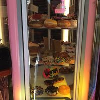 So many doughnuts at Voodoo Doughnut Too in Portland