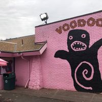 Great photo opp! at Voodoo Doughnut Too in Portland