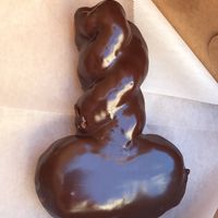 Cream filled and chocolate covered (& vegan) at Voodoo Doughnut Too in Portland