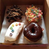 So many selections! at Voodoo Doughnut Too in Portland