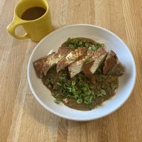 Mushroom gravy biscuits gravy add tofu w coffee   at Black Locust Café in Madison