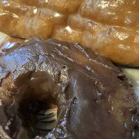 Chocolate & maple! Fantastic!!!  at Voodoo Doughnut Tres in Eugene