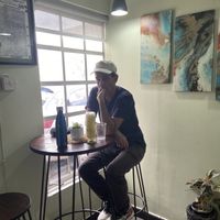 small tables to eat in  at Veganly Vegetarian Cafe in Kingston