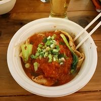 Savory Tomato noodle (non spicy) at Stretched in Eugene