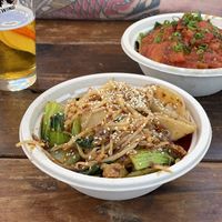 Sweet chilli noodles  at Stretched in Eugene