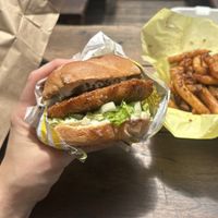 Hot Honey chicken sandwich  at Chicken Crossing in Eugene