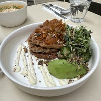 Savory waffles   at roots - Münstergasse in Zurich