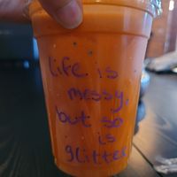 Freshly made juice. I forget which one. But it was really good at Deja Brew in Pulaski