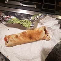 falafel rolled pita at Aladdin's Eatery in Mishawaka