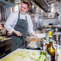 Ein Blick in die Küche at Villa Esche in Chemnitz