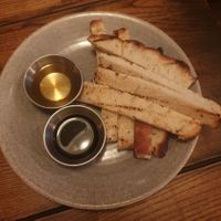 Homemade Garlic & Thyme Focaccia with aged Balsamic and pressed rapeseed oil at Coach & Four in Wilmslow