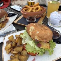 Vegan tofu burger  at Krakovc in Ljubljana