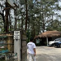 entrance from the road  at Kislap Beach Bar in San Felipe