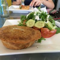 'Cheesy' Vegan Pie and Side Salad at Loving Hut Perth in Wembley