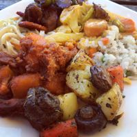 mixed plate at Loving Hut Perth in Wembley