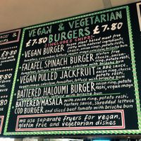vegan & vegetarian menu  at The Chippy in Maidenhead