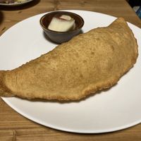 Vegan calzone  at Konataka in Tokyo