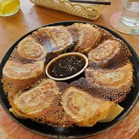 Classico dumplings and eggplant at Dumplings & Noodles in Vilcabamba