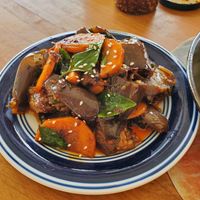 Classico dumplings and eggplant at Dumplings & Noodles in Vilcabamba