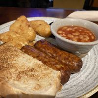 Sausages are korn, so good!  at LHR - The Crown Rivers -  JD Wetherspoon - T5 in West London