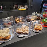 All desserts but the small chocolate balls are vegan at IzyCoffee  in Leuven