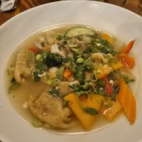 Wontonsuppe mit Reisnudeln at La Maison Chay in Berlin